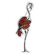 Broche flamand rose