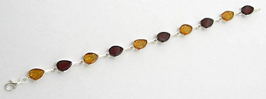 Bracelet petale - bijou ambre et argent