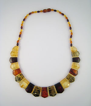 Collier Egyptien - bijou ambre et argent