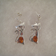 Boucles d'oreilles chat malin