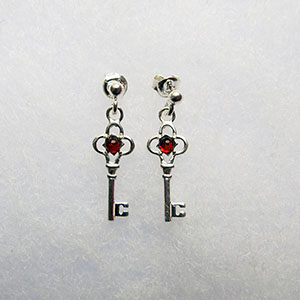 Boucles d'oreilles cls - bijou ambre et argent