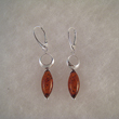 Boucles d'oreilles ovale pendant rond