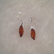 Boucles d'oreilles perle cognac pendante