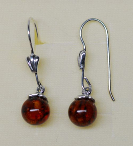 Perles d'ambre - bijou ambre et argent