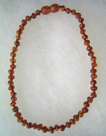 Collier ambre bb boules cognac - bijou ambre et argent