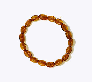 Bracelet ambre bb olive cognac