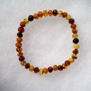 Bracelet ambre perles - bijou ambre et argent