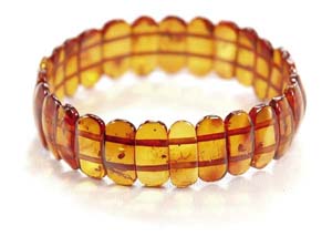 Bracelet ambre elastique - bijou ambre et argent