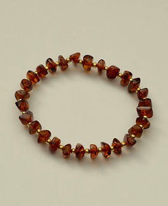 Bracelet ambre Cognac - bijou ambre et argent