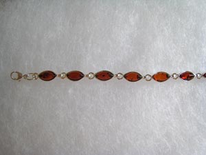 Bracelet petites navettes - bijou ambre et argent