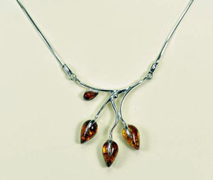 Collier Clara - bijou ambre et argent