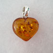 Pendentif ambre coeur mini