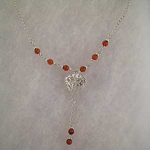 Collier Nomie - bijou ambre et argent