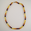 Collier Ambre carr multicolore