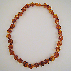 Collier lune - bijou ambre et argent