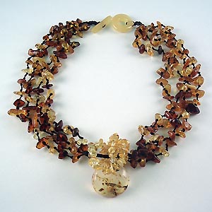 Collier d'ambre - bijou ambre et argent