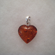 Pendentif  mini coeur ambre