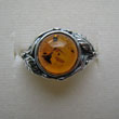 B25   Bague style ancien feuille ronde